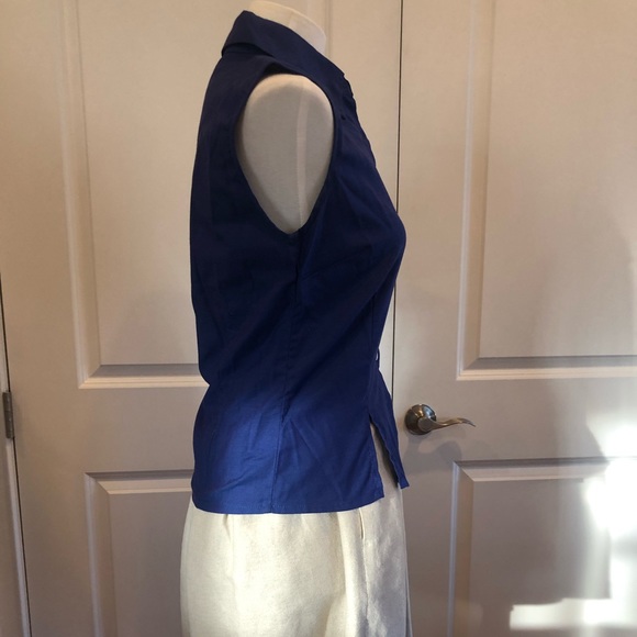 DANIEL & REBECCA sleeveless button down top - Picture 4 of 7